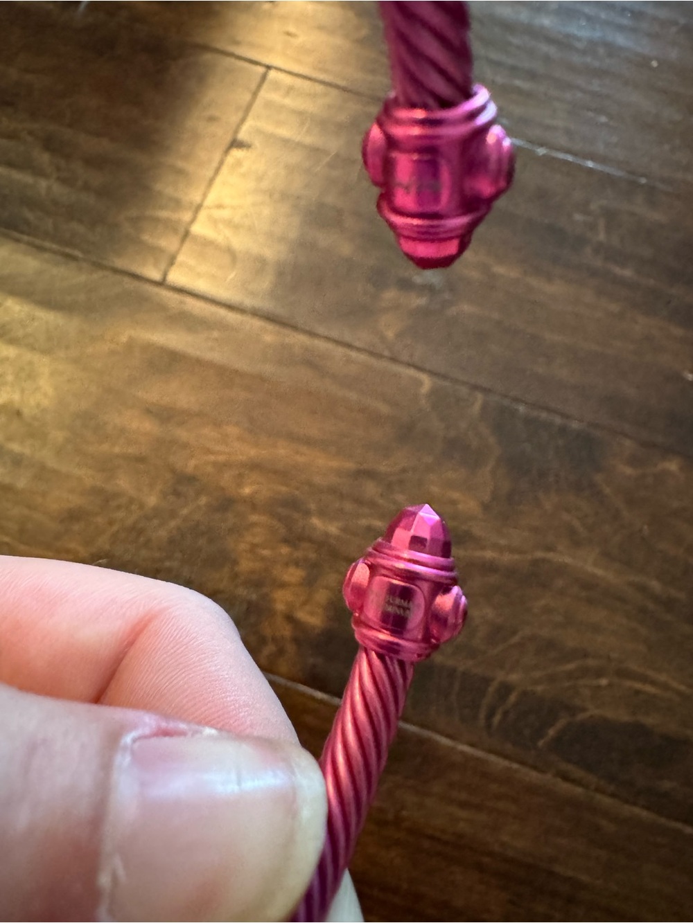 David Yurman Pink Twisted Cable Cuff Bracelet - Picture 3 of 3